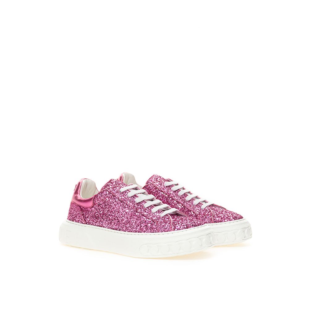 Casadei Fuchsia Elegance læder sneakers