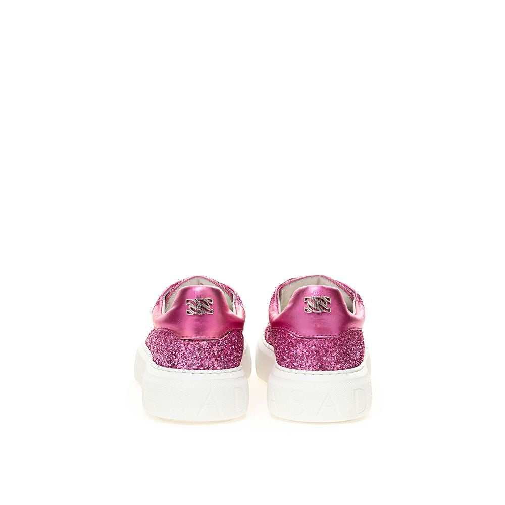 Casadei Fuchsia Elegance læder sneakers