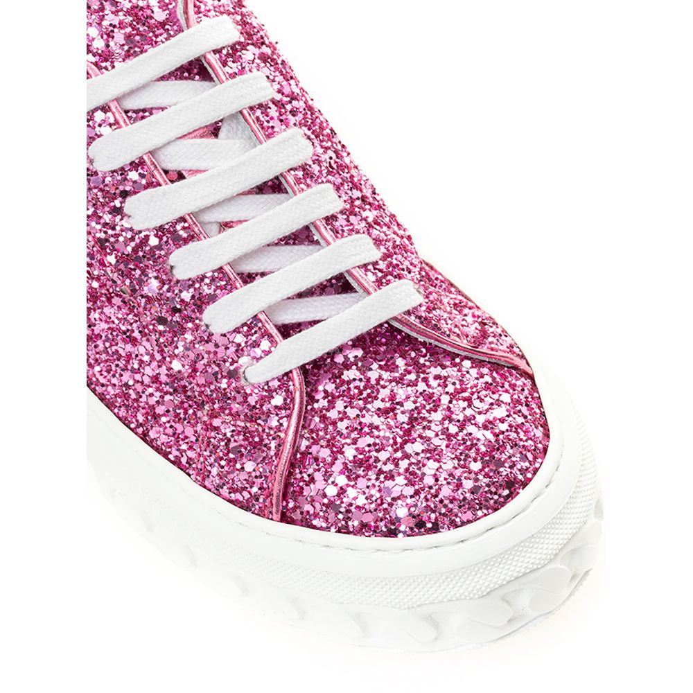 Casadei Fuchsia Elegance læder sneakers