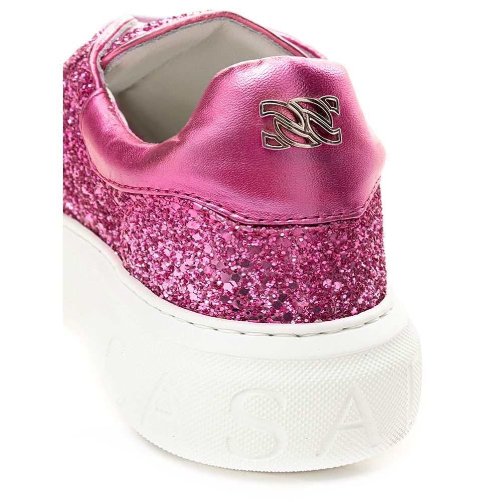 Casadei Fuchsia Elegance læder sneakers