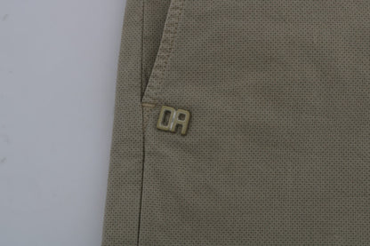 Daniele Alessandrini Beige Slim Fit Chinos for Sofistikeret Stil