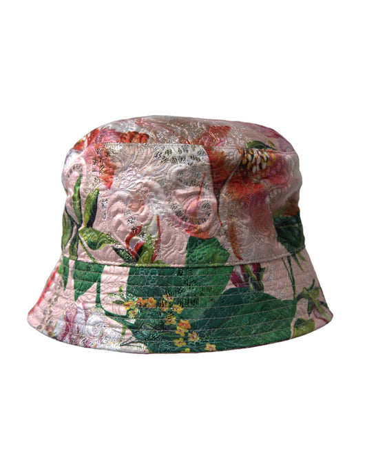 Dolce &amp; Gabbana Multicolor Floral Jacquard Bucket Hat Mænd