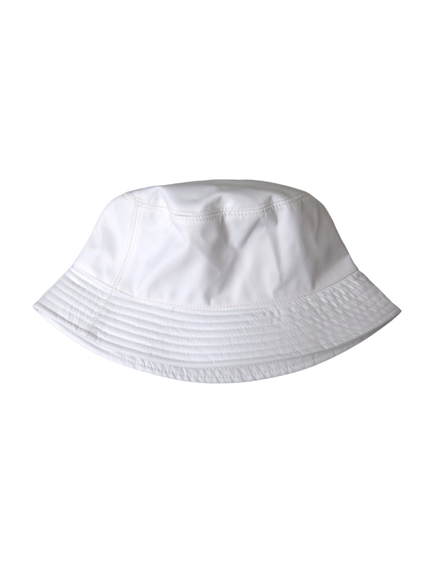 Dolce &amp; Gabbana Hvid Bomuld Cap Bucket Capello Hat Mænd