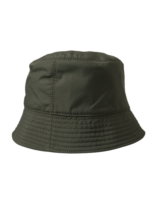 Dolce &amp; Gabbana Army Green Polyester Cap Bucket Hat Mænd