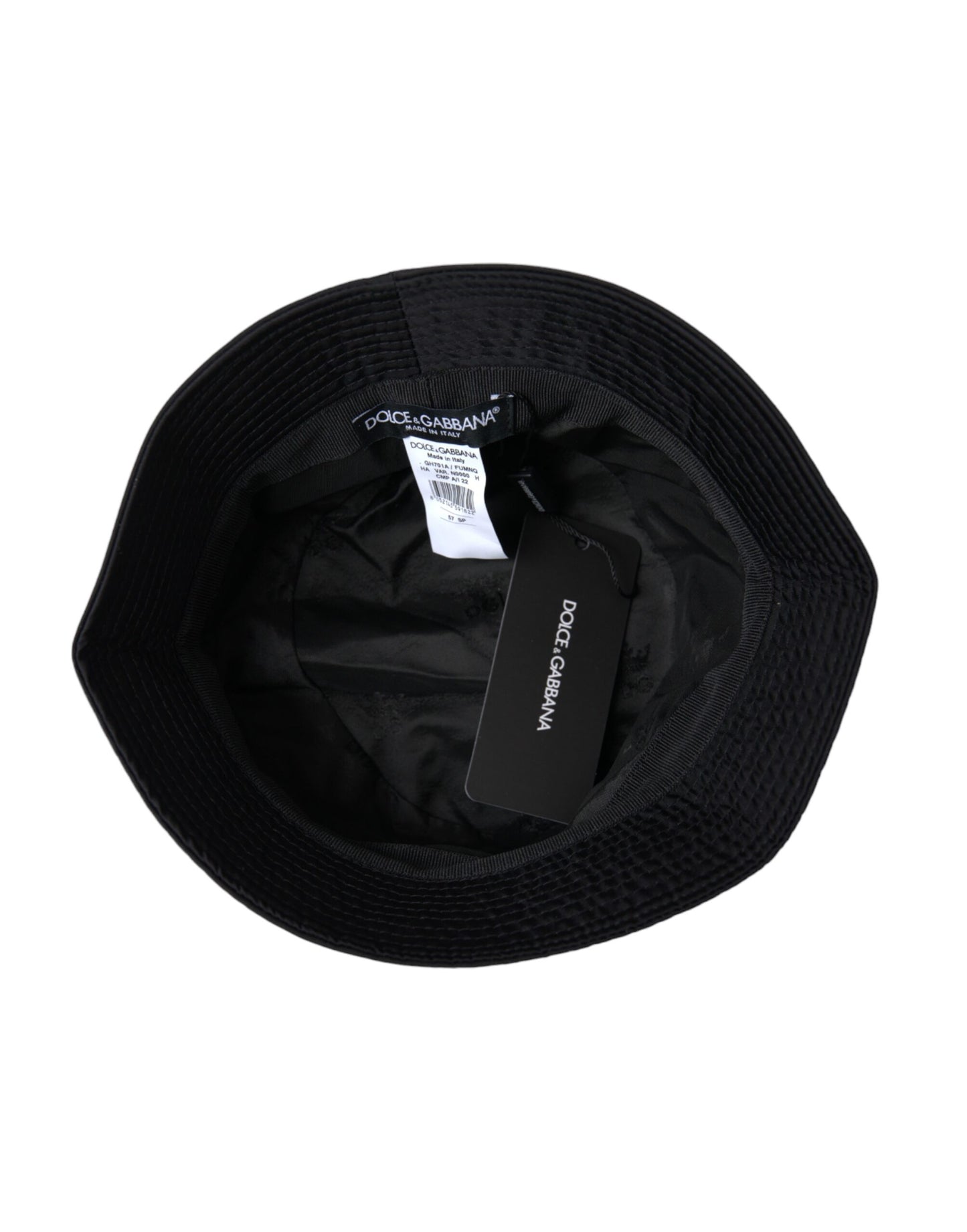 Dolce &amp; Gabbana Sort Bred Skygge Hat Bucket Hat Mænd