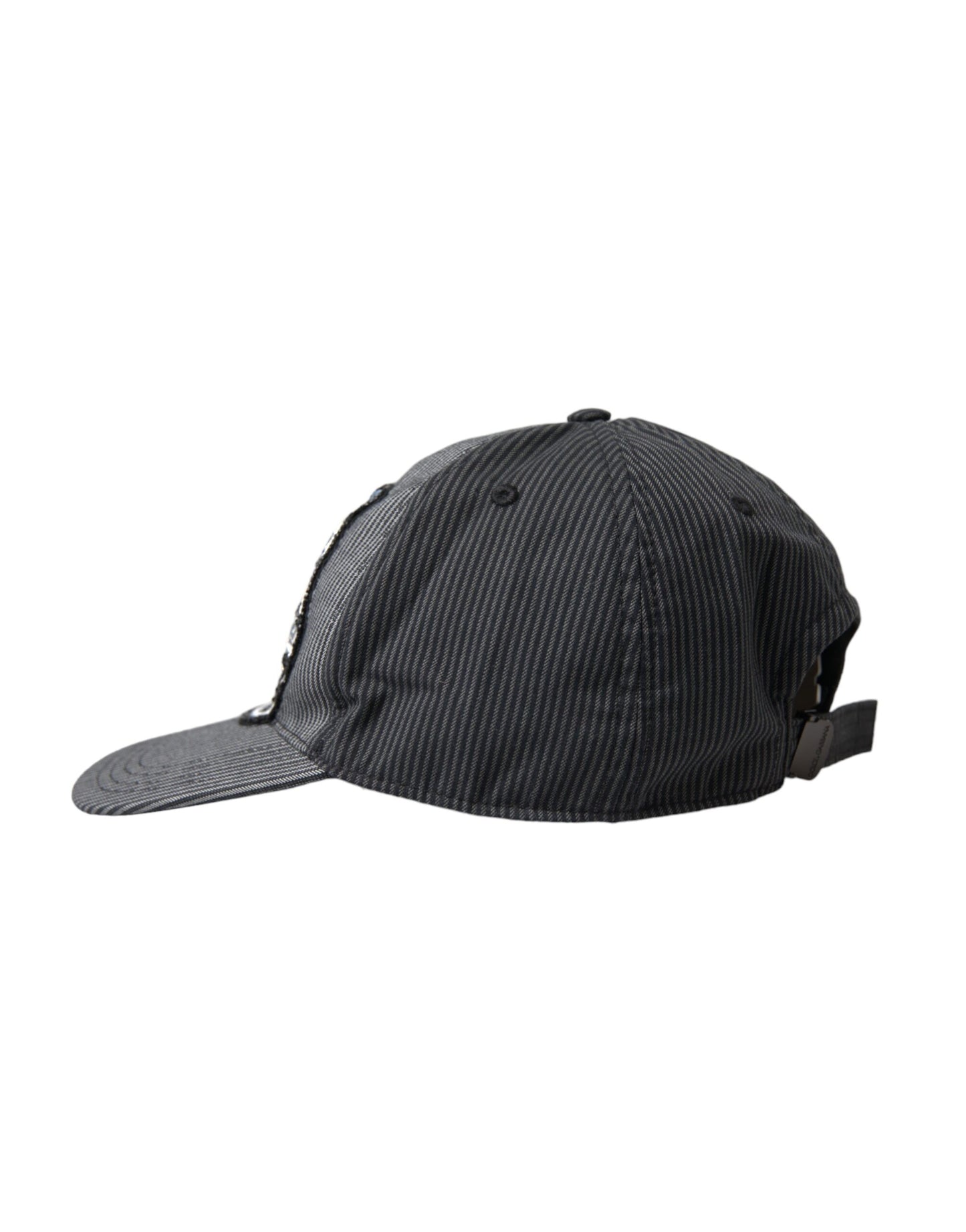 Dolce &amp; Gabbana sort bomuldsudsmykket baseballhat mænd