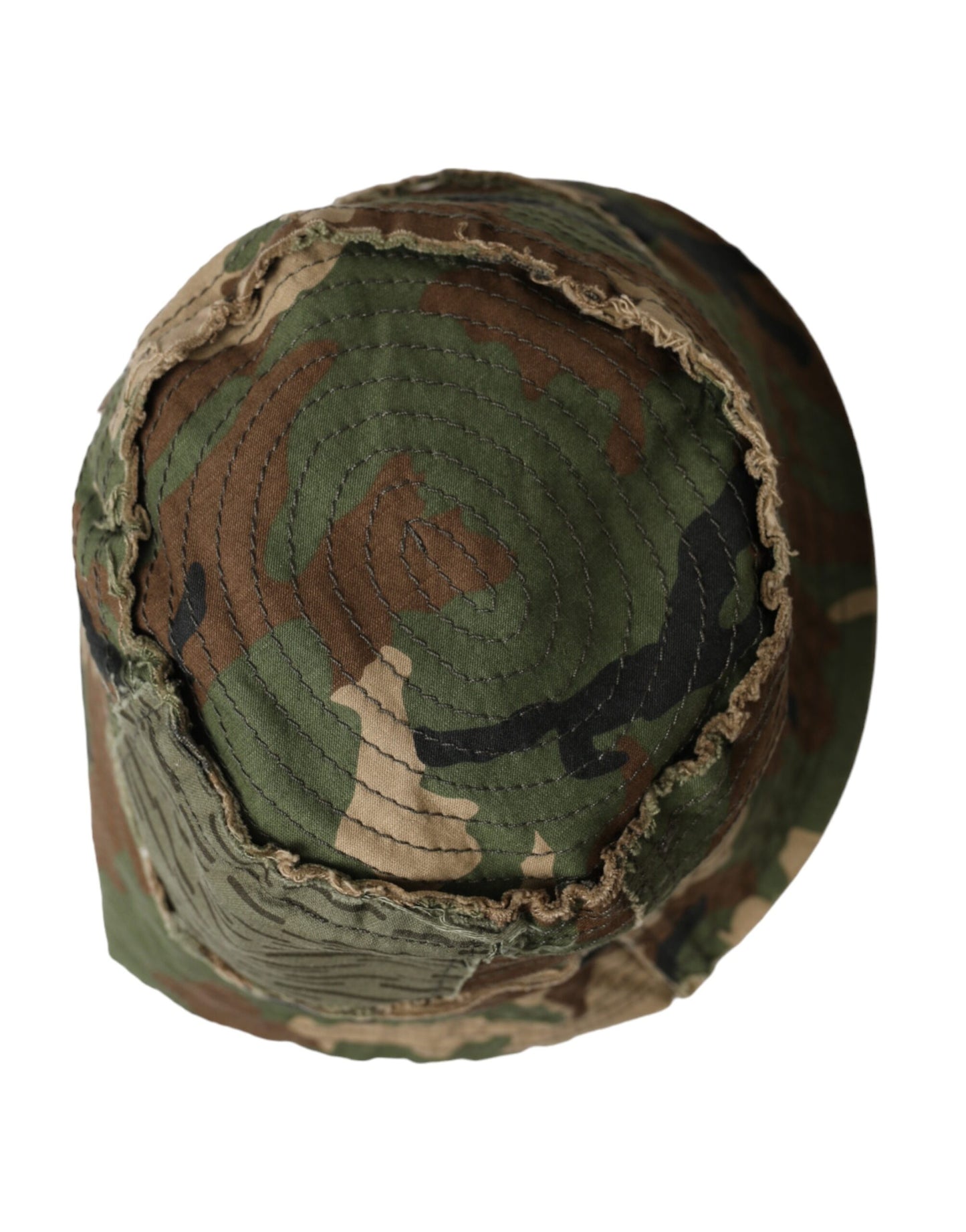 Dolce &amp; Gabbana Grøn Camouflage Bomuld Bucket Hat Mænd