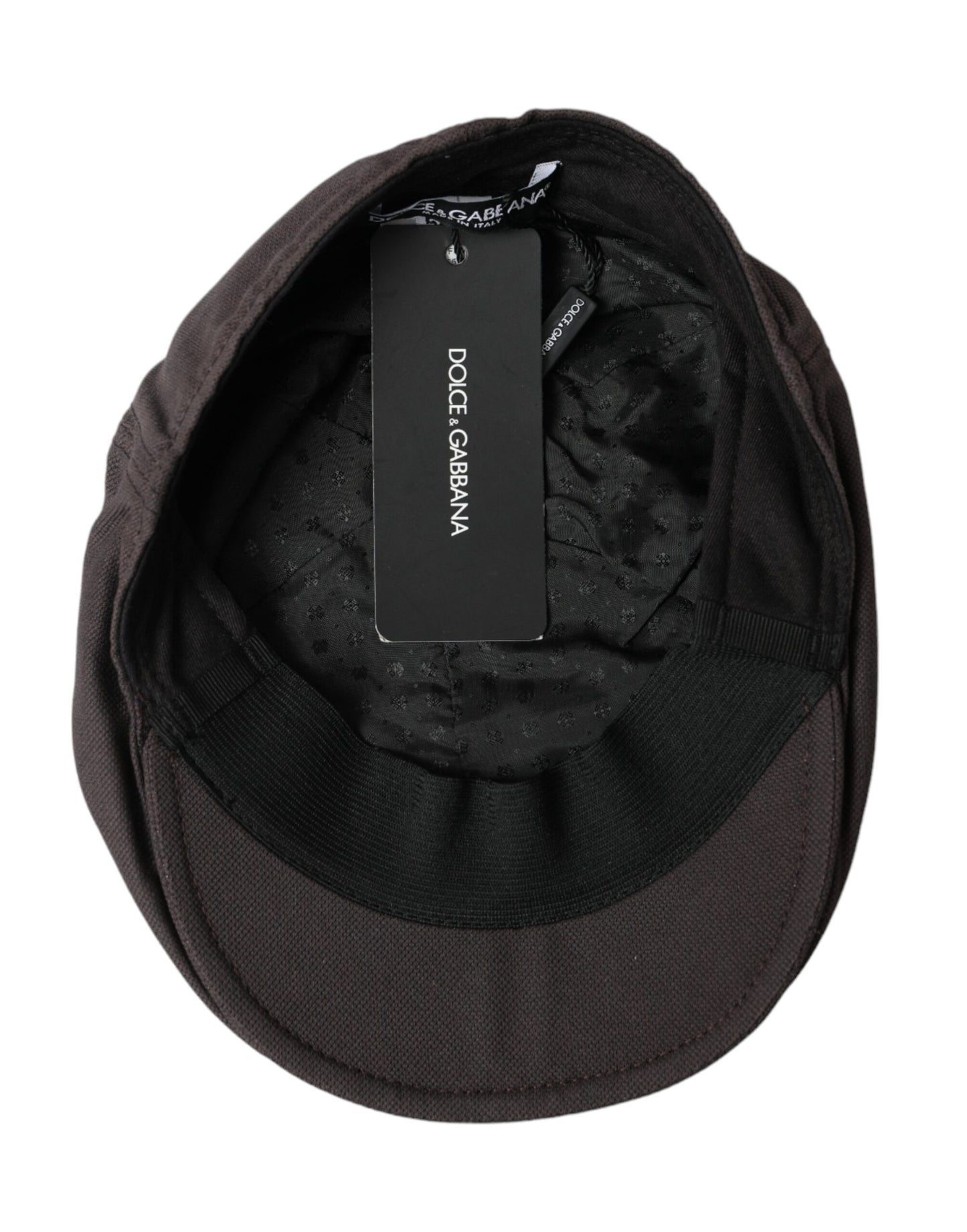 Dolce &amp; Gabbana Brown Nylon Cloth Newsboy Hat Mænd