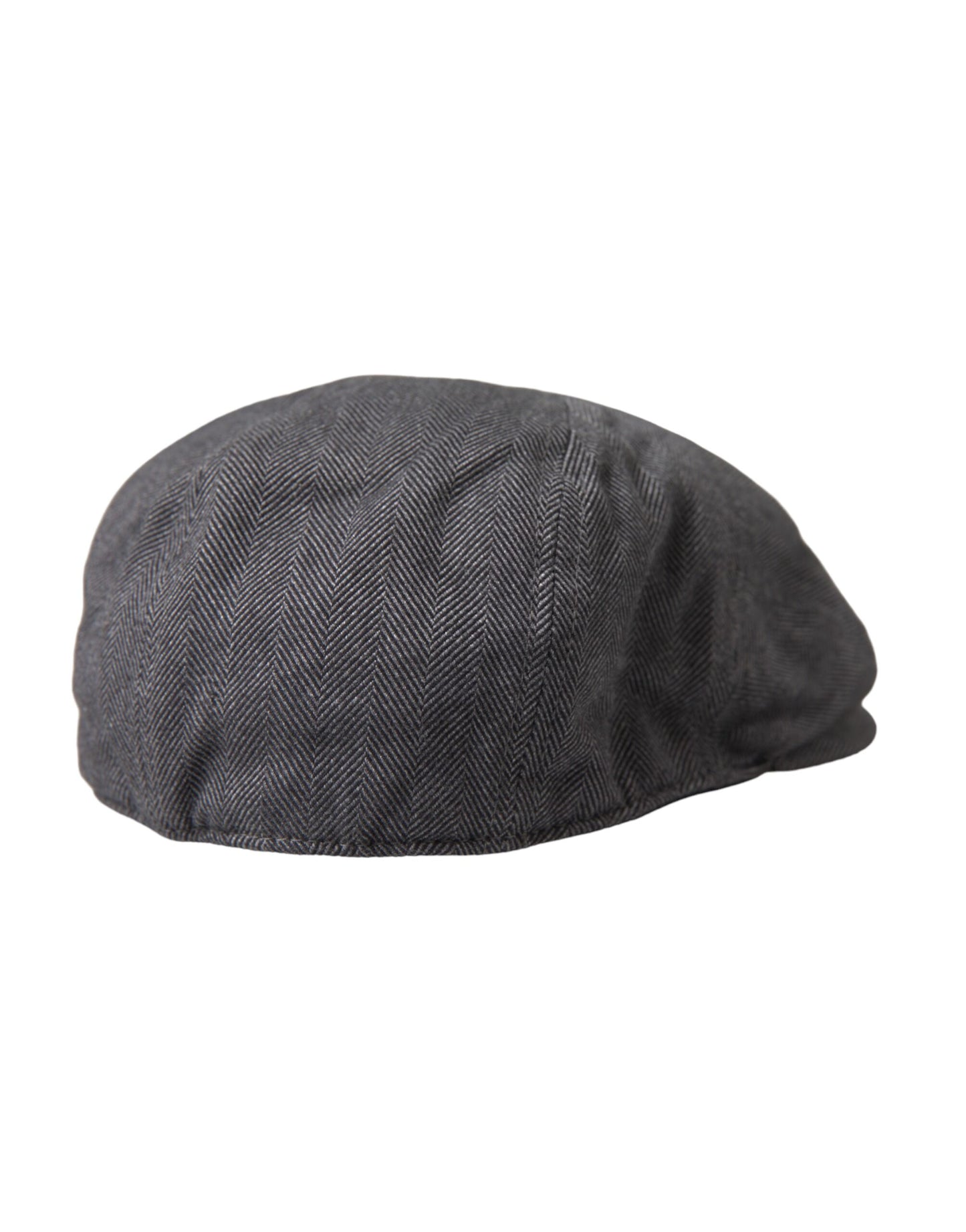 Dolce &amp; Gabbana Grey Herringbone Crown Newsboy Hat Mænd