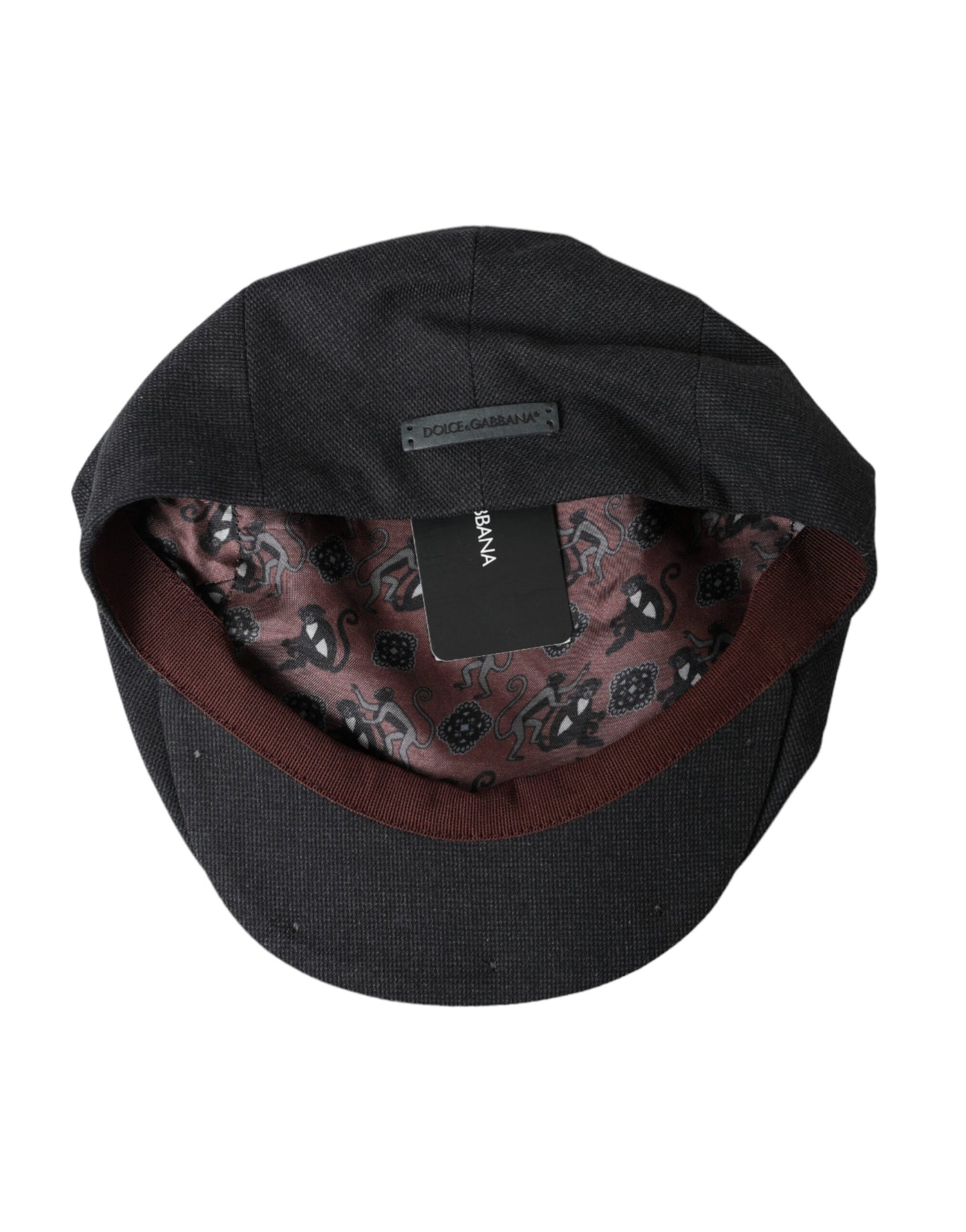 Dolce &amp; Gabbana Grå Bomuldsklud Newsboy Hat Mænd