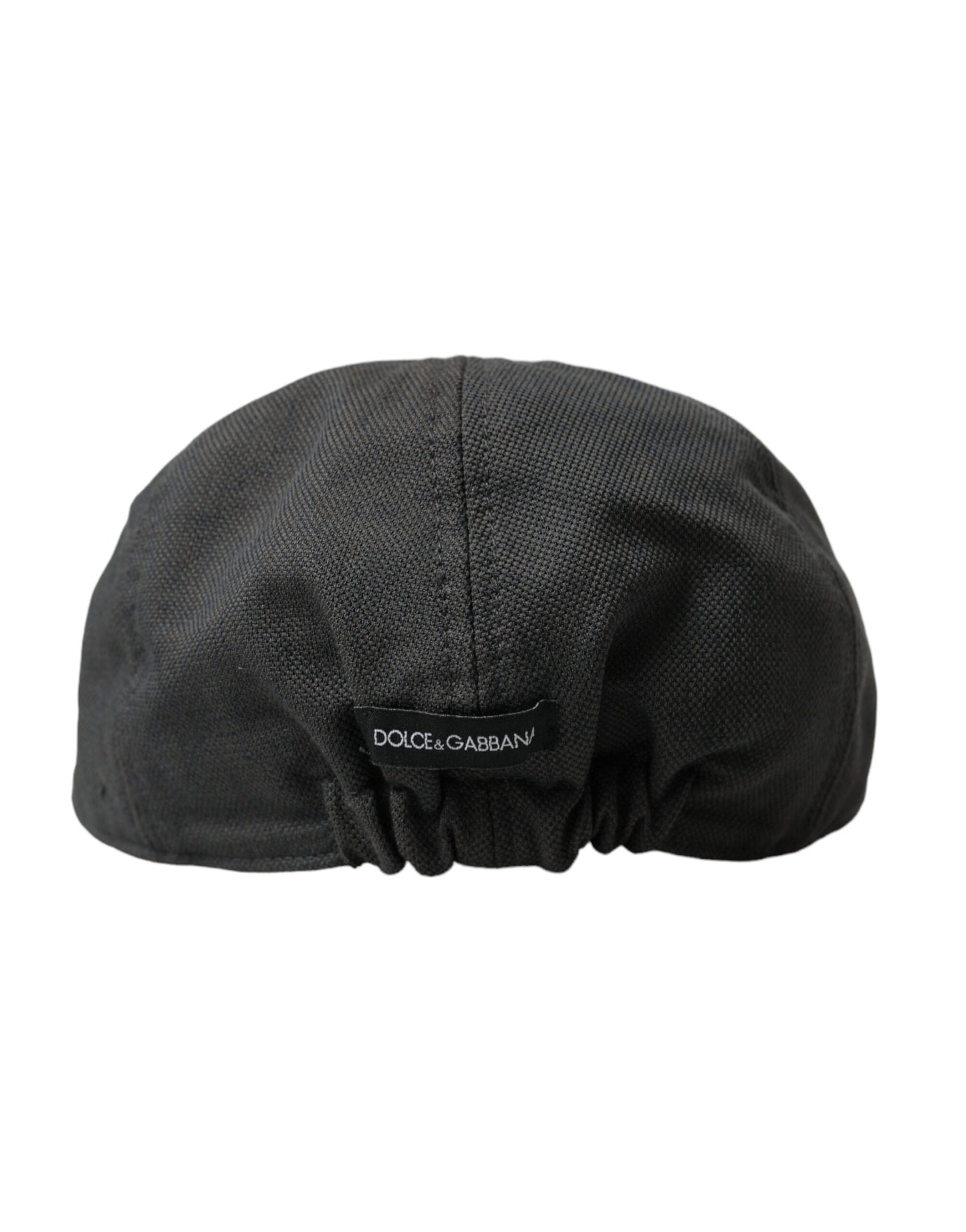 Dolce &amp; Gabbana Mørkegrå Nylon Cloth Newsboy Hat Mænd