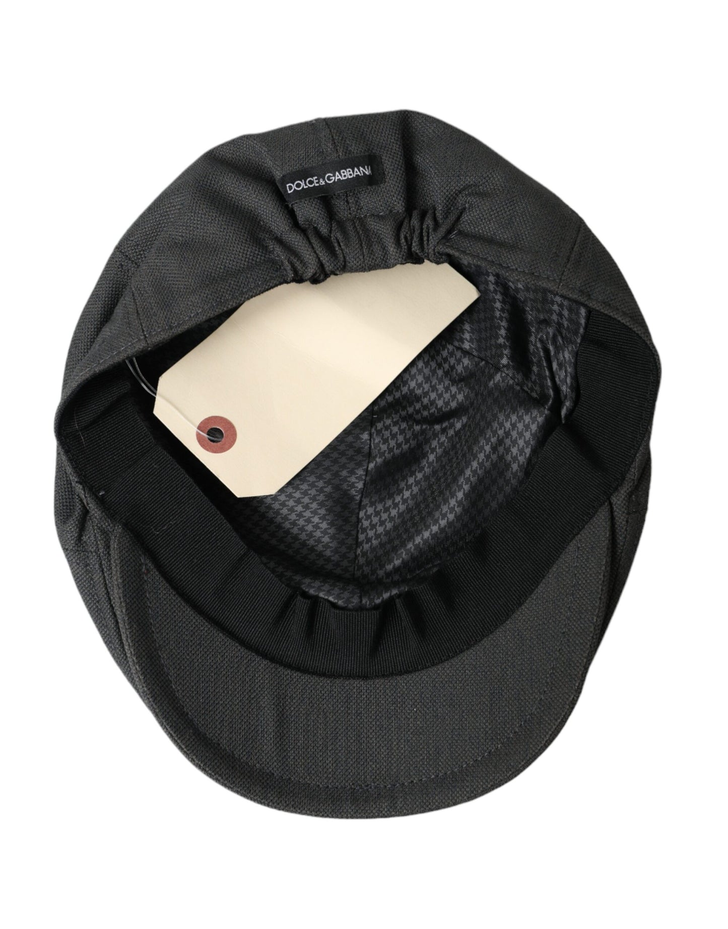 Dolce &amp; Gabbana Mørkegrå Nylon Cloth Newsboy Hat Mænd