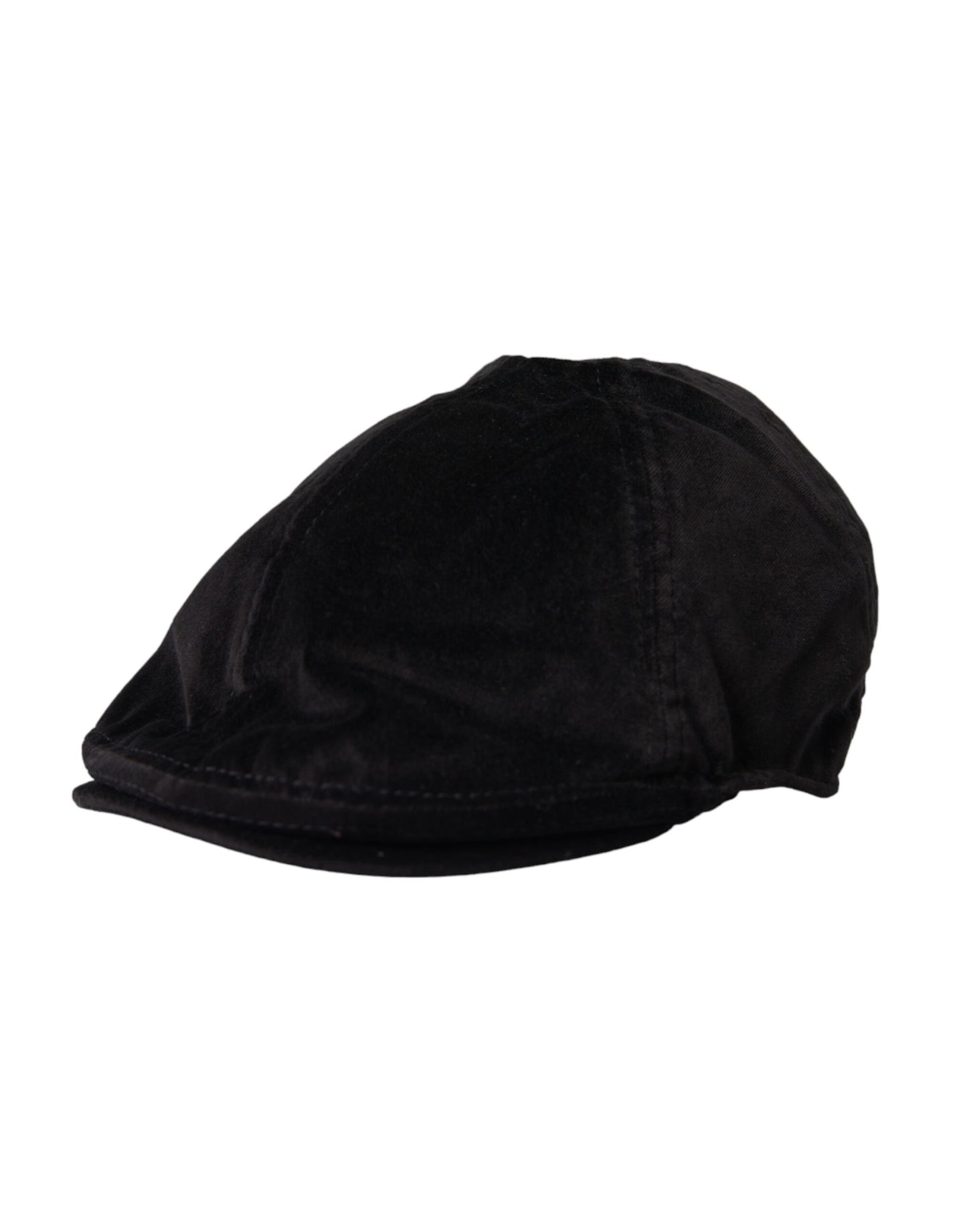 Dolce &amp; Gabbana Black Crown Cotton Newsboy Hat Mænd