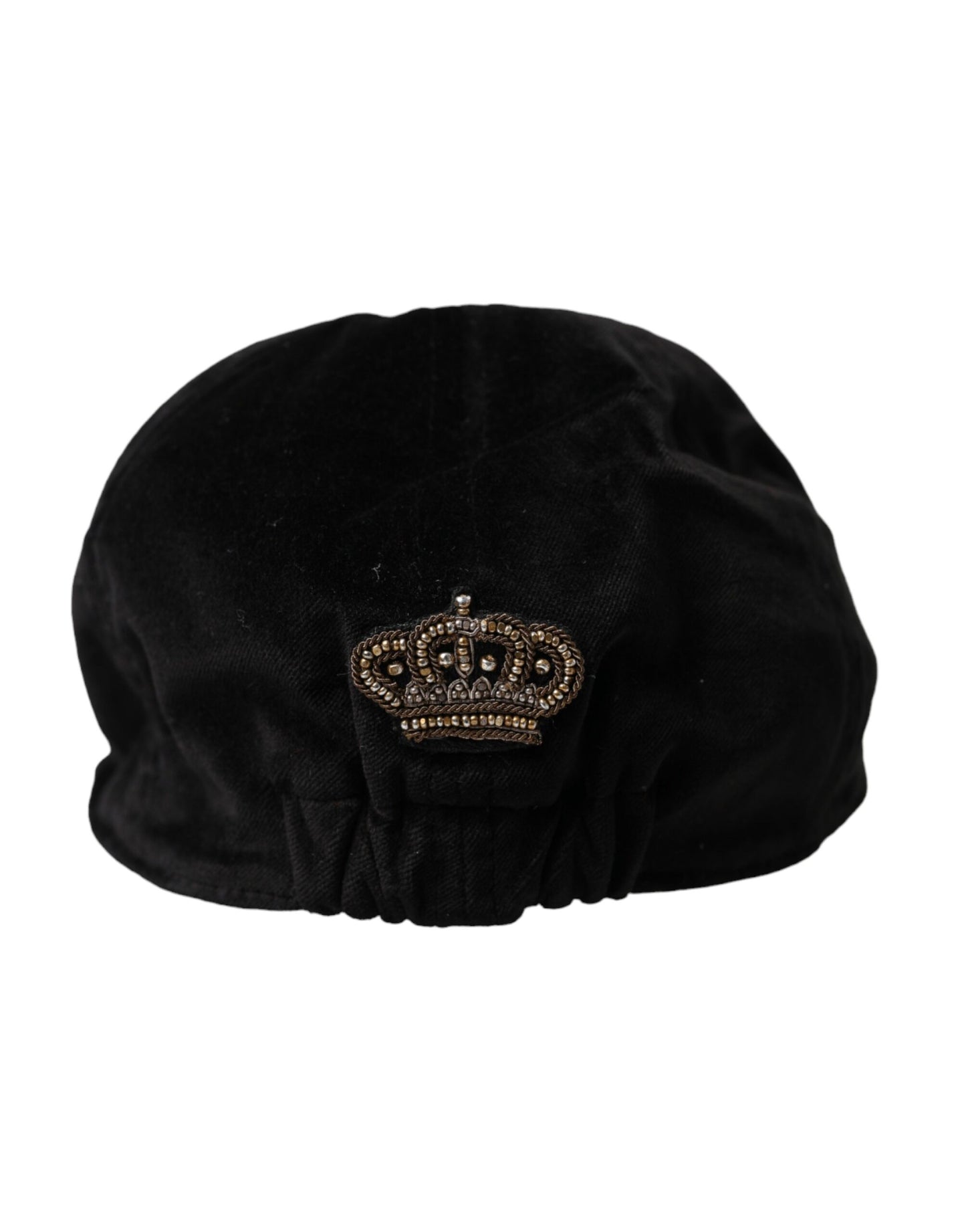 Dolce &amp; Gabbana Black Crown Cotton Newsboy Hat Mænd