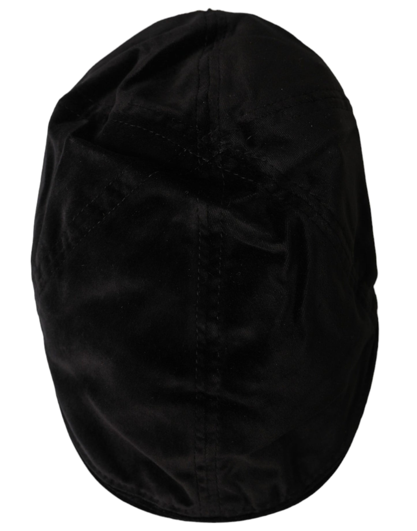 Dolce &amp; Gabbana Black Crown Cotton Newsboy Hat Mænd