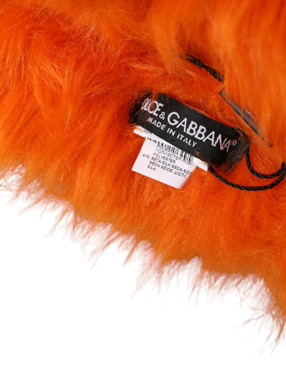 Dolce &amp; Gabbana orange imiteret pels-hue med hele hovedet