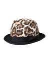 Dolce & Gabbana Multicolor Leopard Dame Fedora Hat