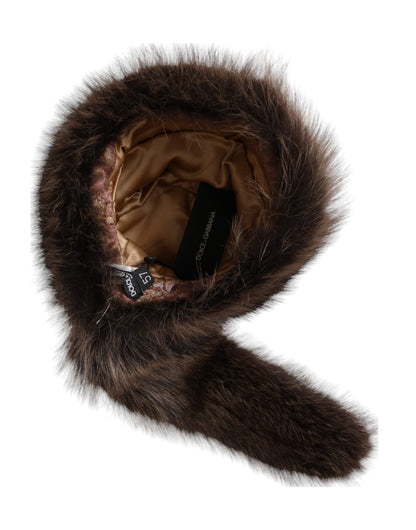 Dolce &amp; Gabbana Kvinder Brown Raccoon Fur Bucket Hat