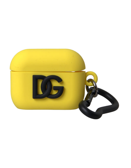 Dolce &amp; Gabbana Gul Silikone Logo Præget Airpods etui