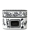 Dolce & Gabbana Black White Læder Scribble Logo Airpods etui