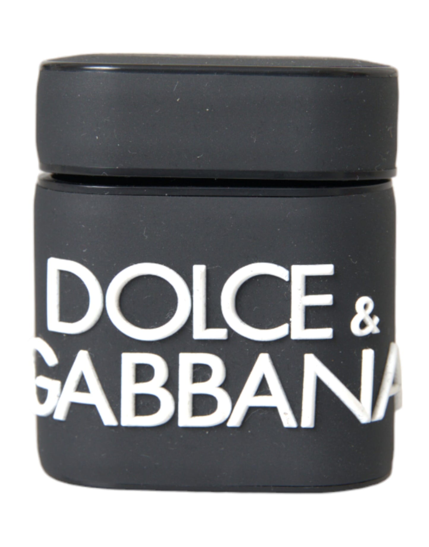 Dolce &amp; Gabbana sort hvid silikone præget logo Airpods etui