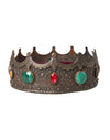 Dolce & Gabbana Bronze Messing Multicolor Crystal Crown Tiara Hat