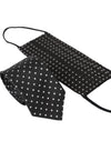 Dolce & Gabbana Black White Polka Dots 100% Silke Necktie ansigtsmaske