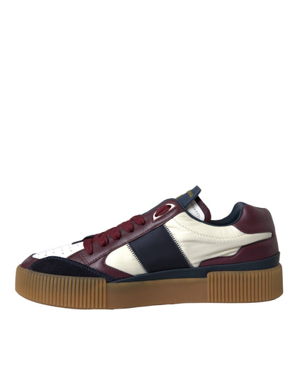 Dolce &amp; Gabbana Multifarvede Miami Læder Low Top Sneakers Sko
