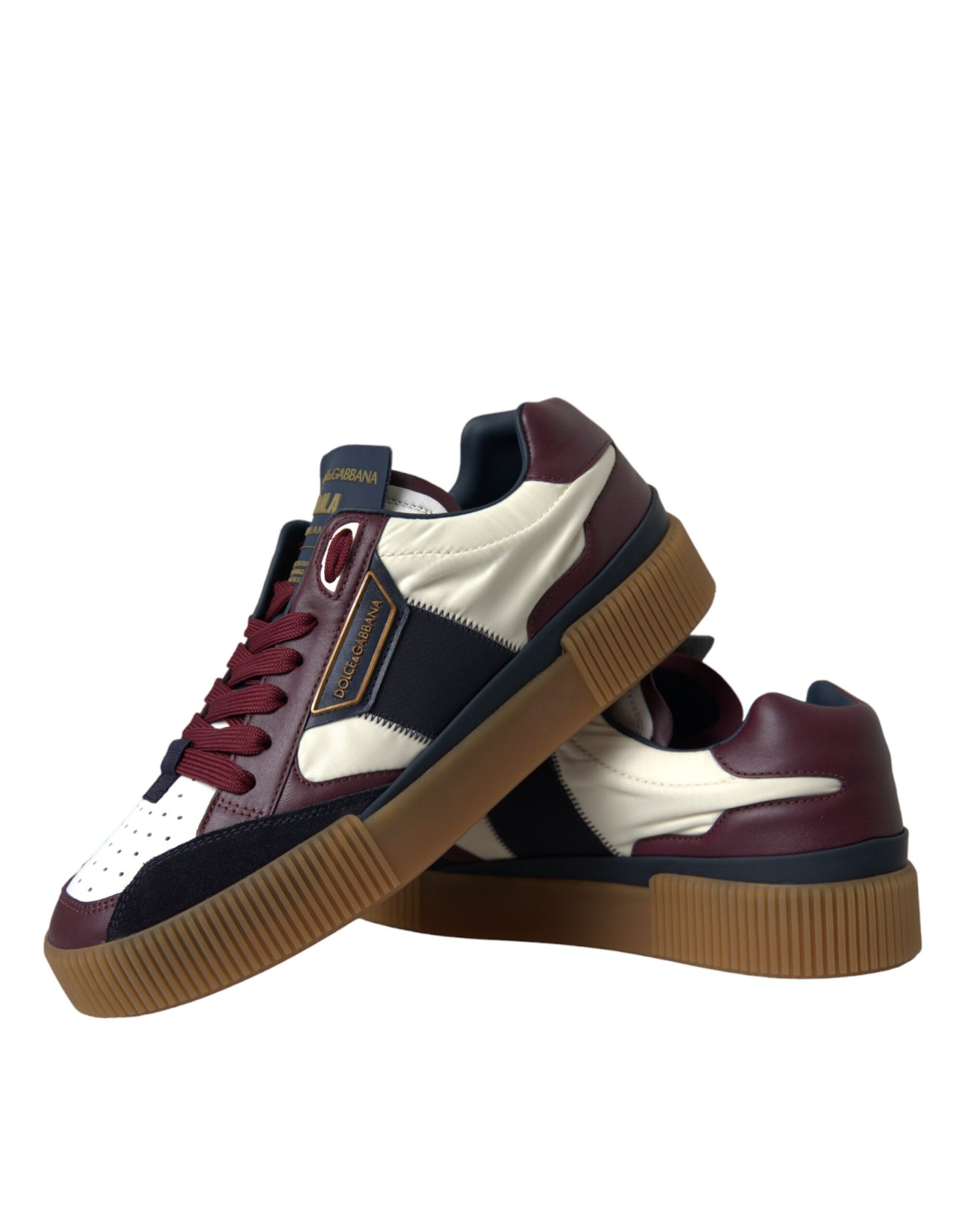 Dolce &amp; Gabbana Multifarvede Miami Læder Low Top Sneakers Sko