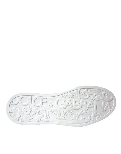 Dolce &amp; Gabbana Hvide Læder DG Logo Casual Low Top Sneakers Sko