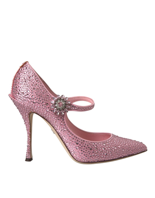 Dolce &amp; Gabbana Pink Strass Krystalhæle Pumps Sko