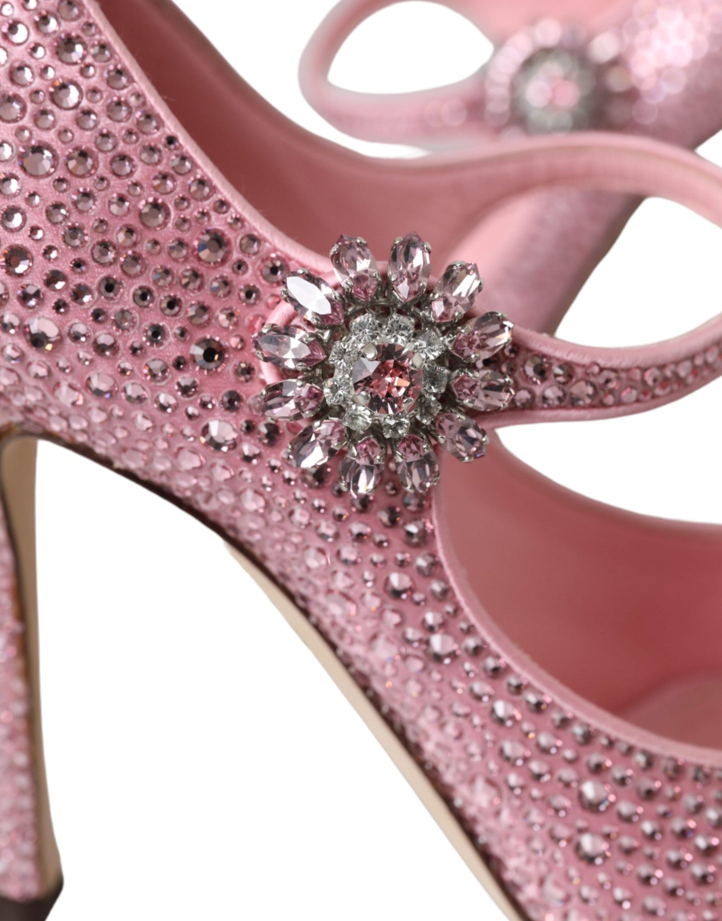 Dolce &amp; Gabbana Pink Strass Krystalhæle Pumps Sko