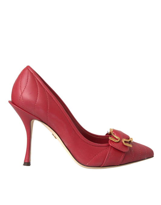Dolce &amp; Gabbana Røde Devotion Læderhæle Pumps Sko