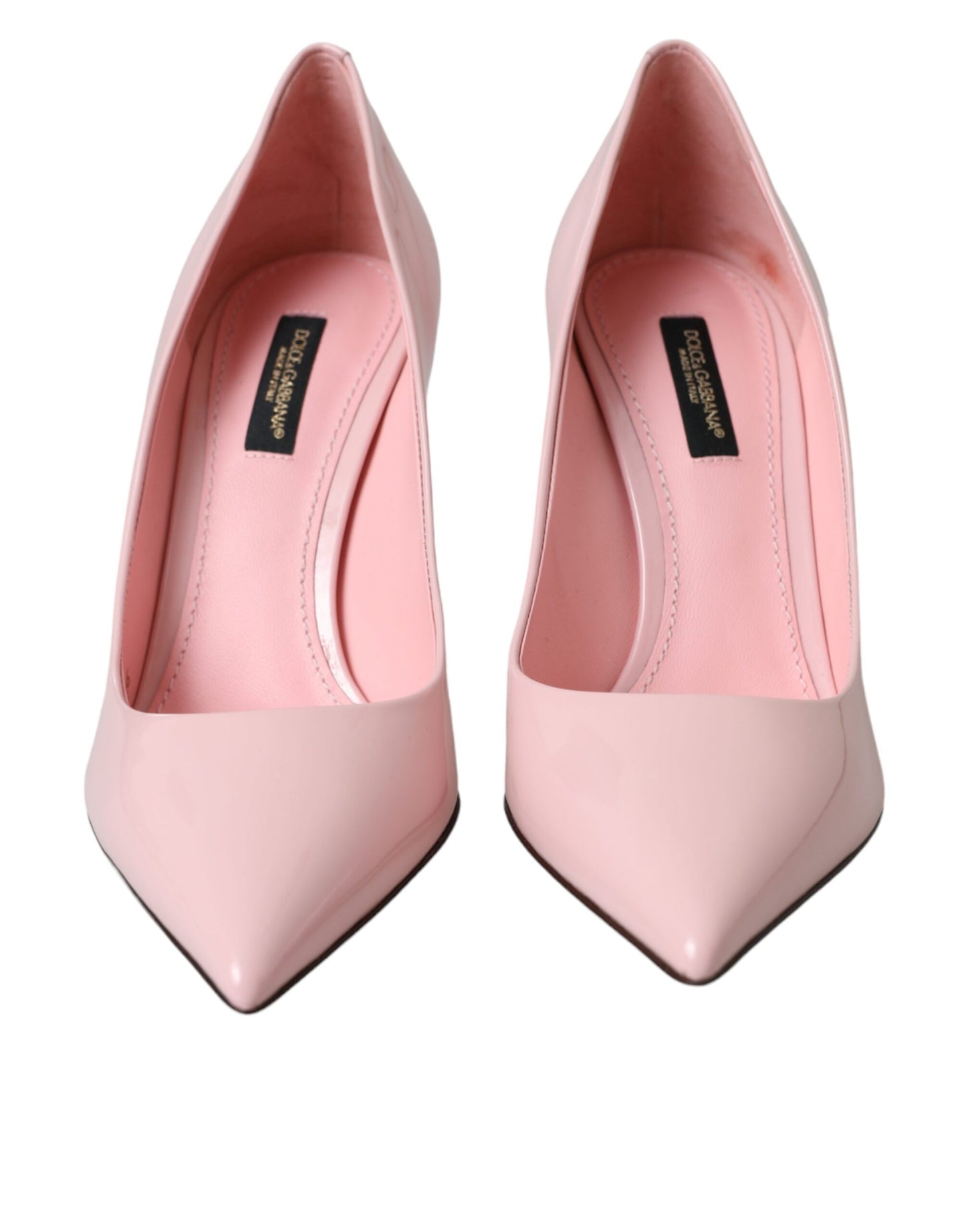 Dolce &amp; Gabbana Lyserøde Pumps i Laklæder med Høje Hæle