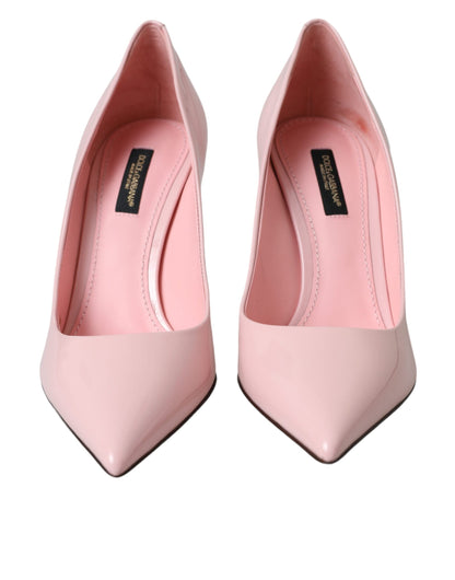Dolce &amp; Gabbana Lyserøde Pumps i Laklæder med Høje Hæle