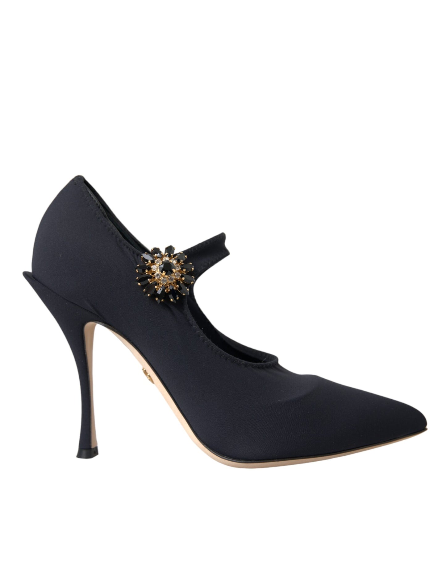 Dolce &amp; Gabbana Sorte Mary Jane Jersey Krystal Pumps Sko