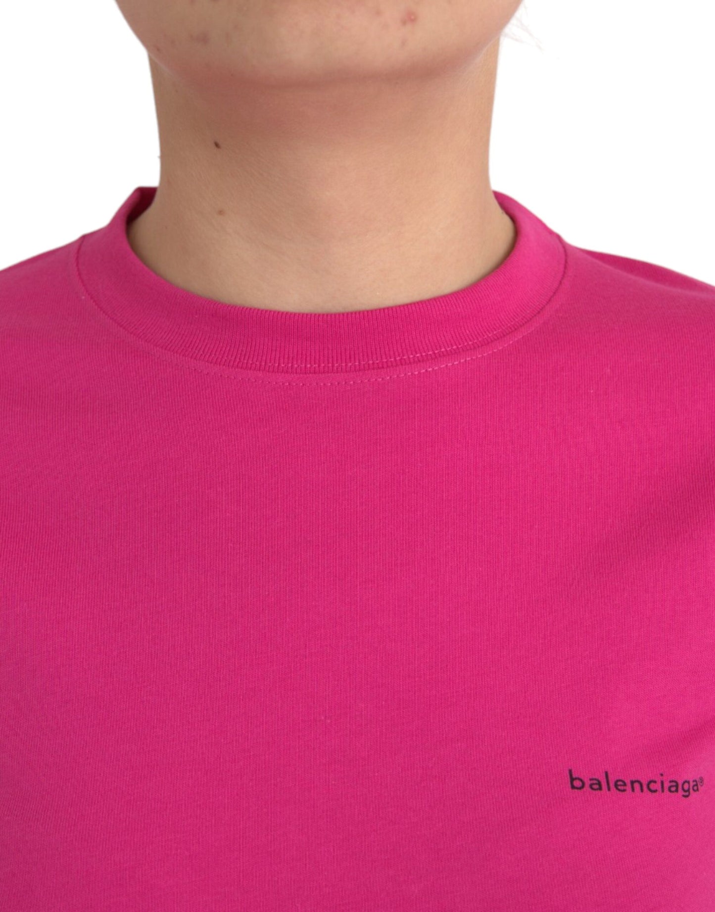 Balenciaga Pink Bomuld T-shirt med rund hals med korte ærmer