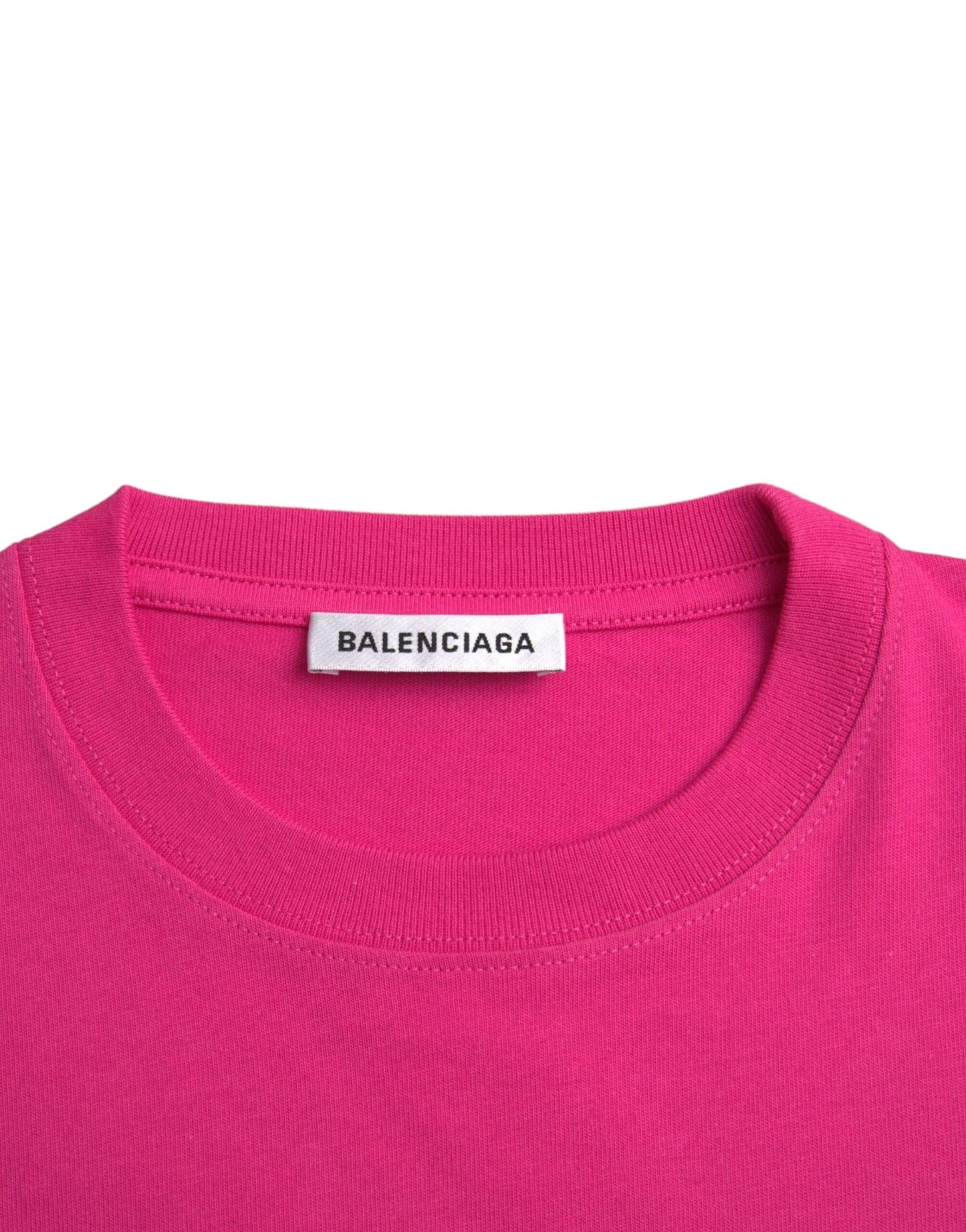 Balenciaga Pink Bomuld T-shirt med rund hals med korte ærmer