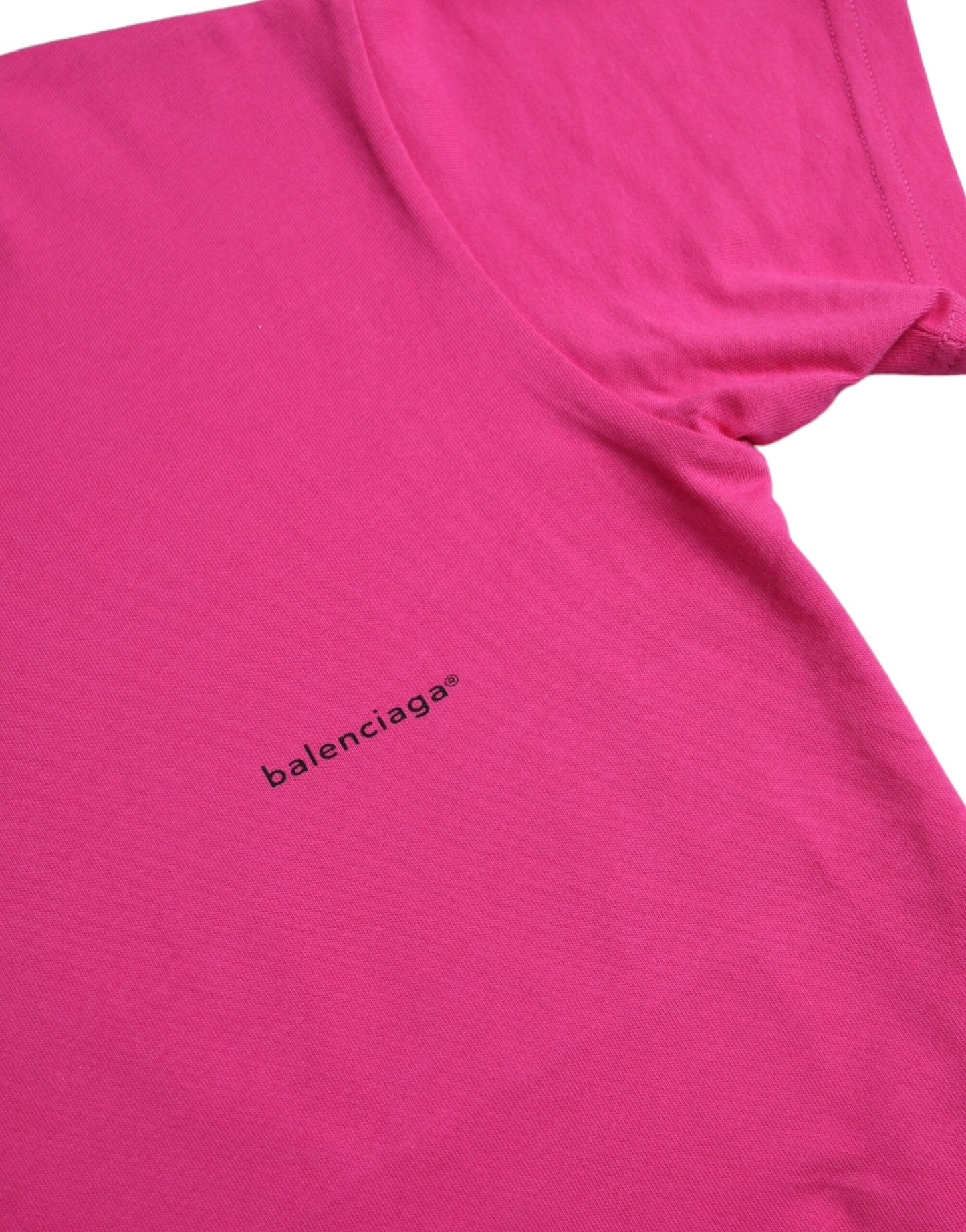 Balenciaga Pink Bomuld T-shirt med rund hals med korte ærmer