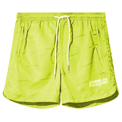 Comme Des Fuckdown Yellow Polyester Men Bermuda Short