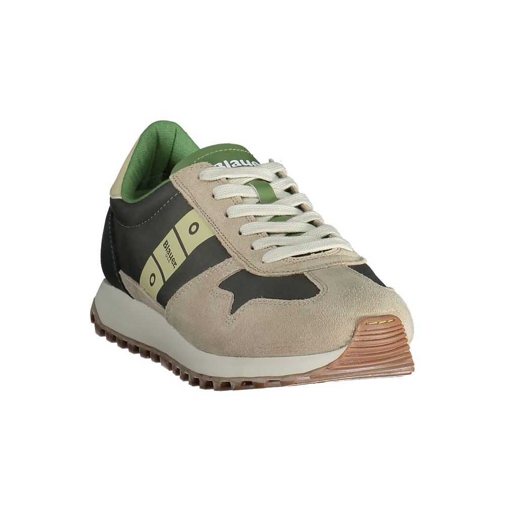 Blauer Beige Polyester Sneaker til mænd