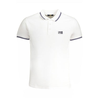 Cavalli Class hvid bomuldspoloshirt