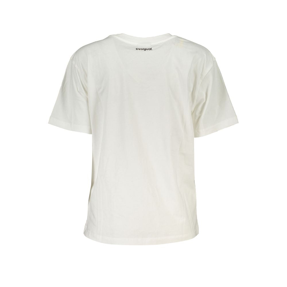 Desigual White Cotton Tops & T-Shirt