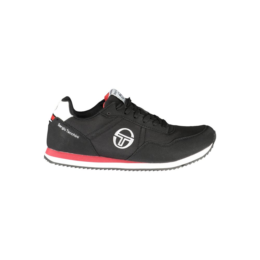 Sergio Tacchini elegante sorte sneakers med kontrastdetaljer