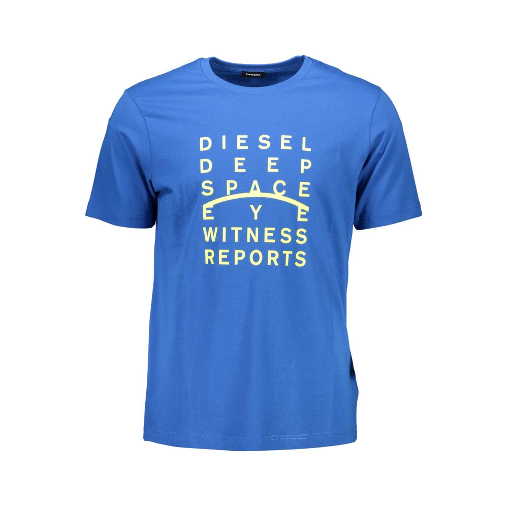 Diesel blå bomuld herre T-shirt