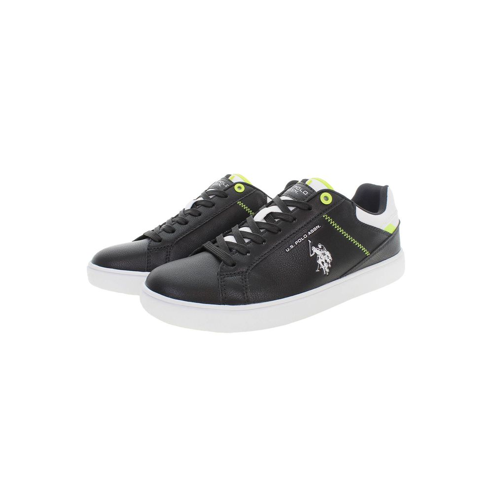 US POLO ASSN. Sort polyester herre sneaker