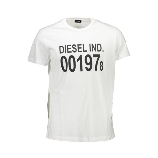 Diesel hvid bomuld herre T-shirt