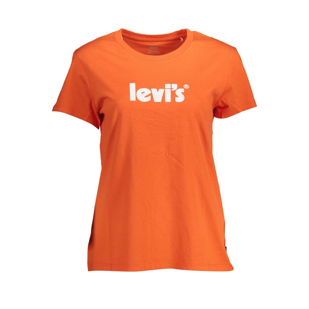 Levi's orange bomuld T-shirt til kvinder