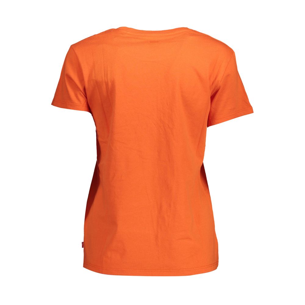 Levi's orange bomuld T-shirt til kvinder