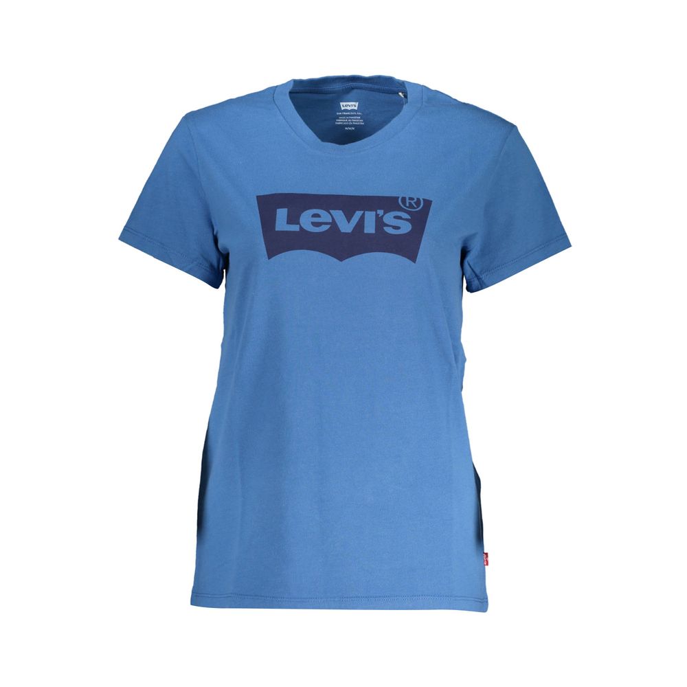 Levi's blå bomuld T-shirt til kvinder